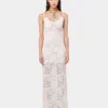 Ivory long dress in lace