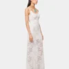 Ivory long dress in lace