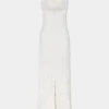 Ivory long dress in lace