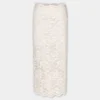 Ivory midi skirt in lace