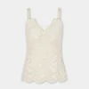 Ivory tank top in lace
