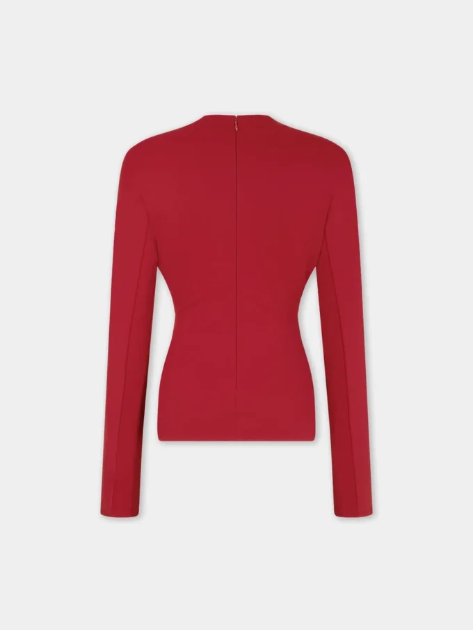 Jersey top with ruched details
