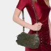 Khaki Paco crossbody leather bag