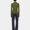 Khaki sweater in wool