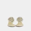 Kitten heel sandals with strass