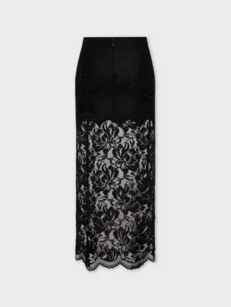 Lace midi skirt