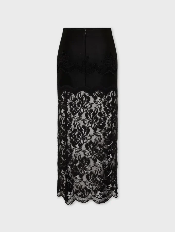 Lace midi skirt