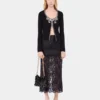 Lace midi skirt