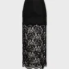 Lace midi skirt