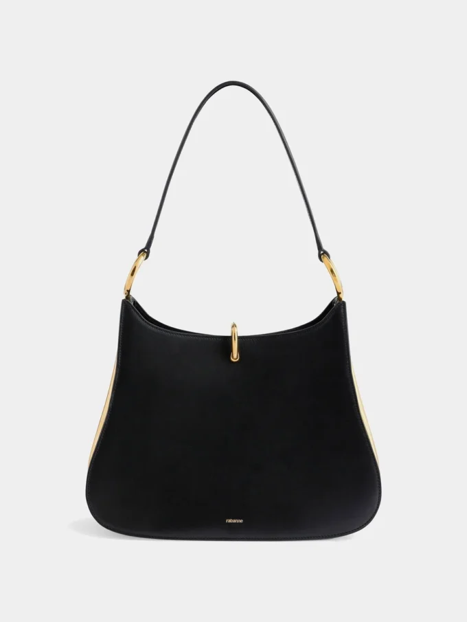 Large ring leather bag