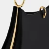 Large ring leather bag