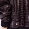 Leather bomber jacket