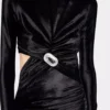 Long draped velvet dress