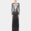 Long dress in jersey second-skin