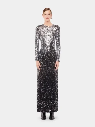 Long dress in jersey second-skin