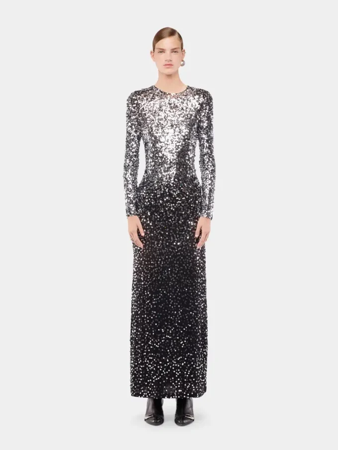 Long dress in jersey second-skin