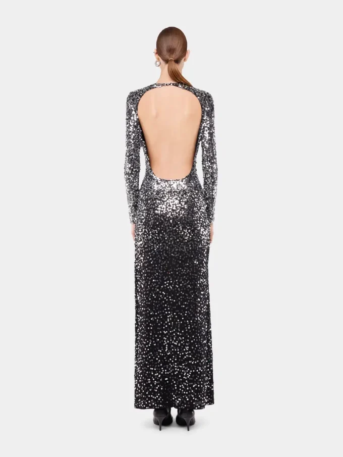 Long dress in jersey second-skin