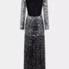 Long dress in jersey second-skin