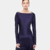 Long dress in jersey with godet details