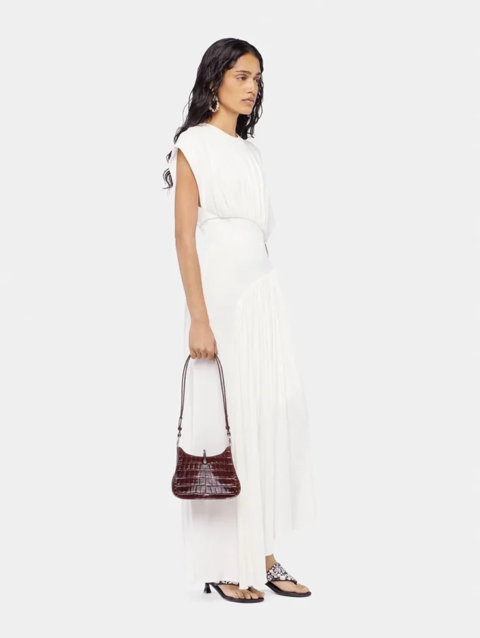 Long dress with ruched details