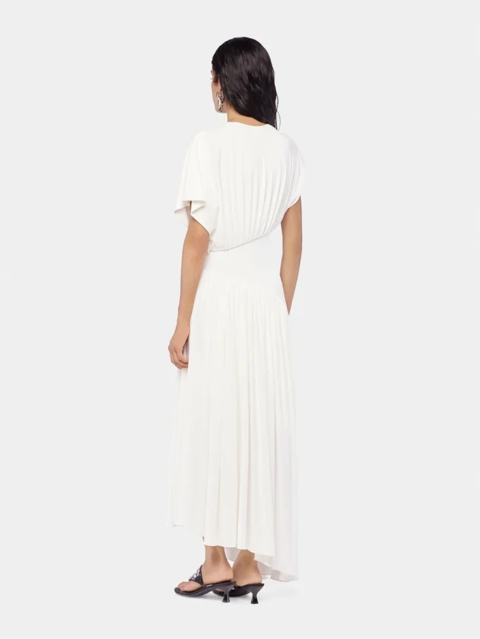 Long dress with ruched details