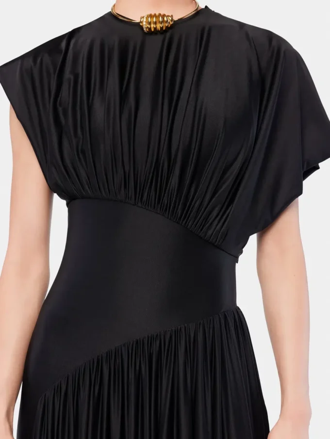 Long dress with ruched details