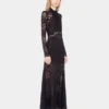 Long lace dress with cut-out details