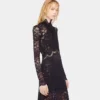 Long lace dress with cut-out details