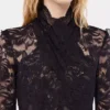 Long lace dress with cut-out details