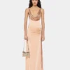 Long mesh and jersey dress