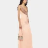 Long mesh and jersey dress