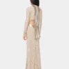 Long mesh and sequin dress