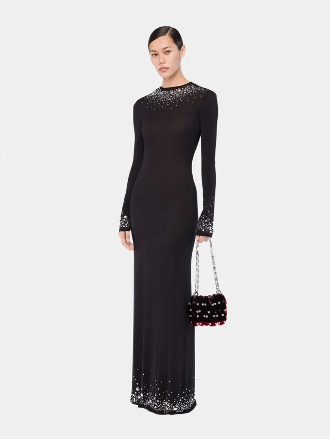 Long second-skin jersey dress