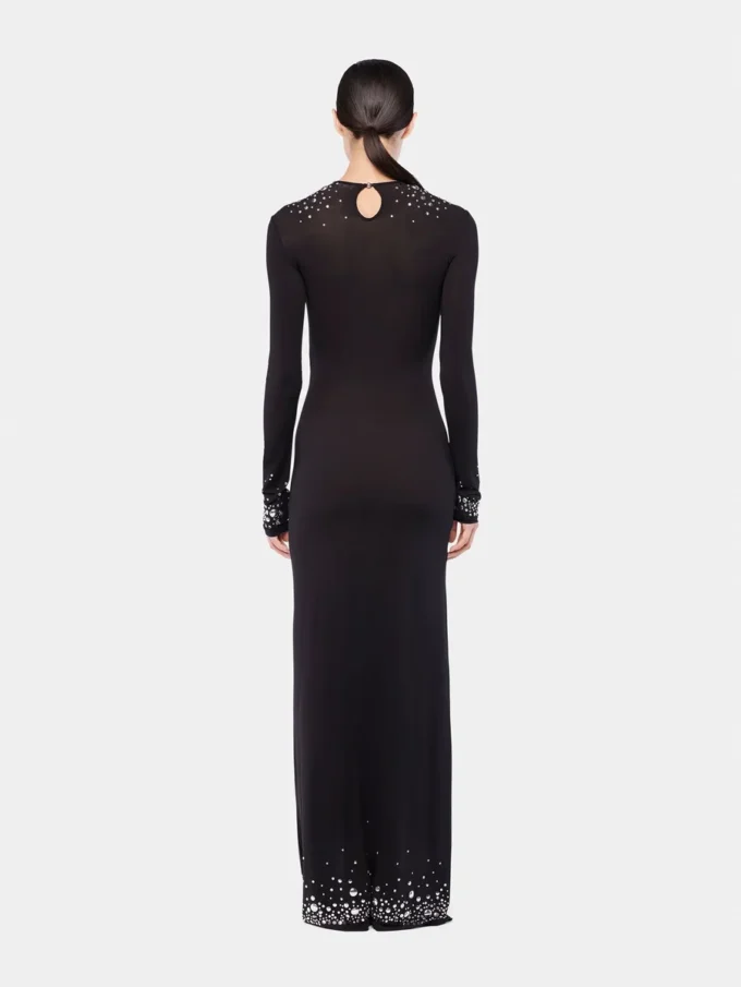 Long second-skin jersey dress