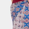 Long skirt in printed satin