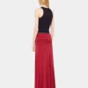 Long skirt with ruched details