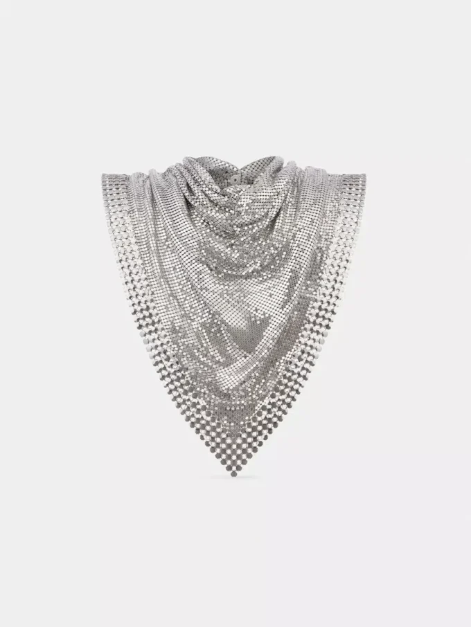 Metallic chainmail scarf