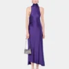 Midi draped jersey dress