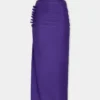 Midi draped jersey skirt