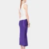 Midi draped jersey skirt