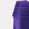 Midi draped jersey skirt