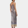 Midi dress in printed mesh