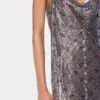 Midi dress in printed mesh