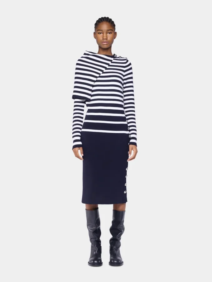 Midi dress in wool