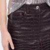 Midi leather skirt