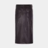 Midi leather skirt
