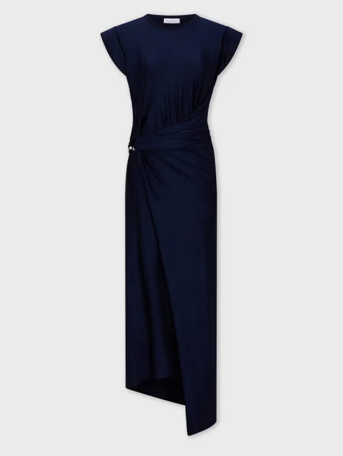 Midi piercing jersey dress