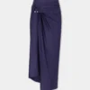 Midi piercing jersey skirt