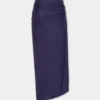 Midi piercing jersey skirt