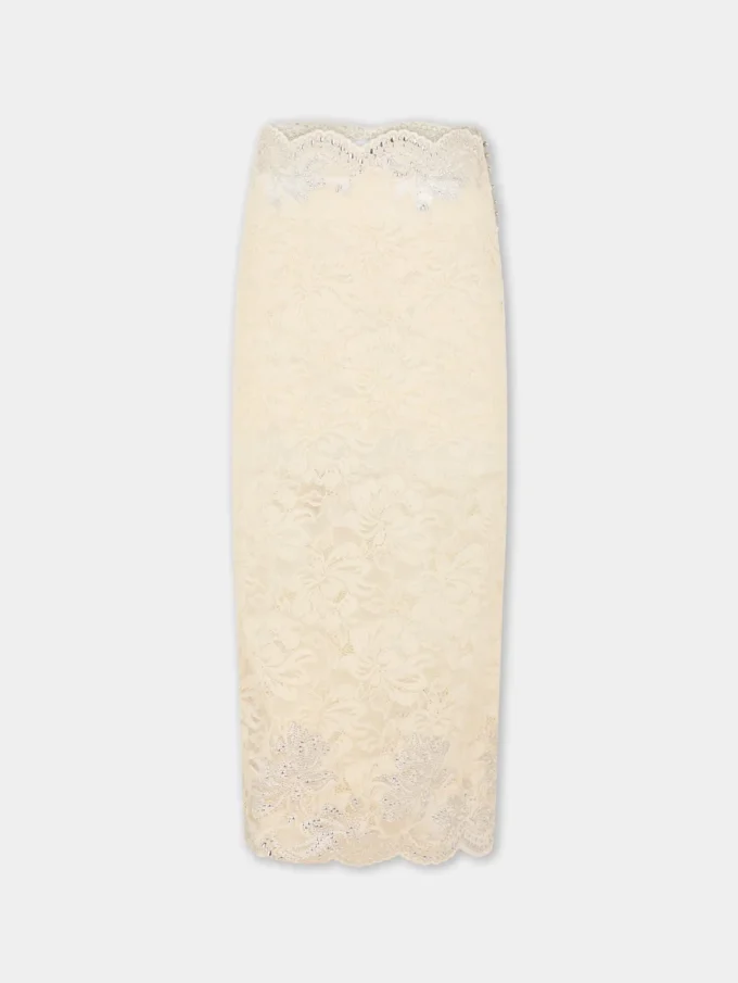 Midi skirt in lace